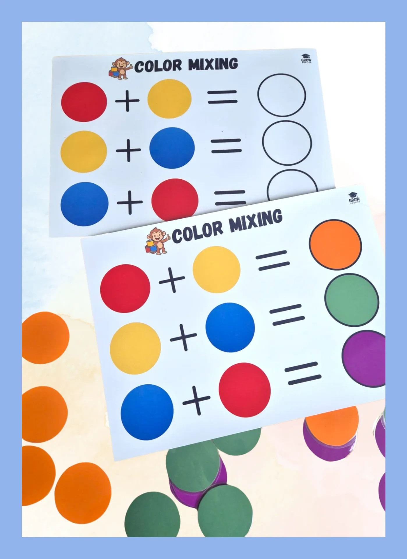 Míchání barev s plastelínou/playdough