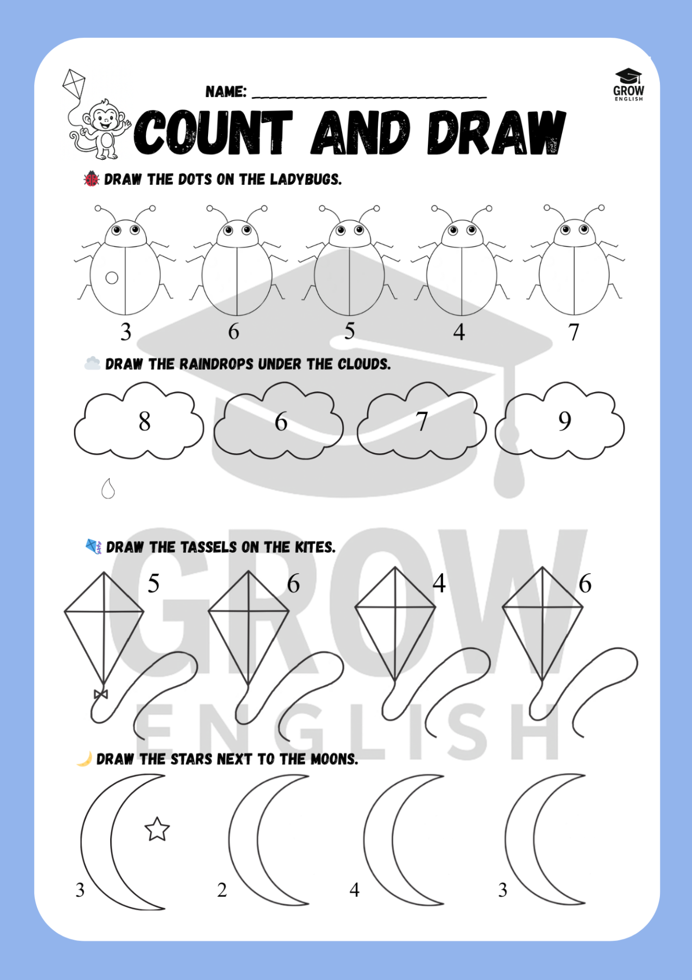 Počítání a kreslení - předškolní matematika
