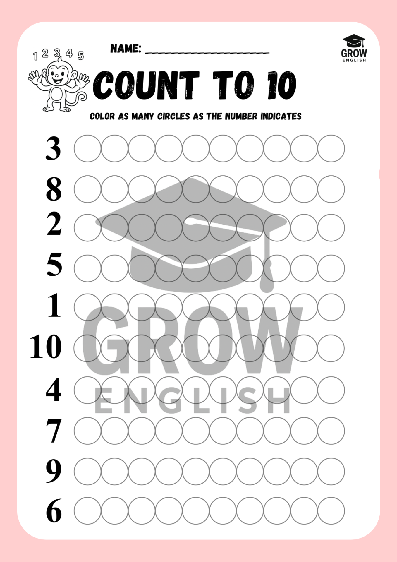 Počítání do 10 - angličtina pro děti