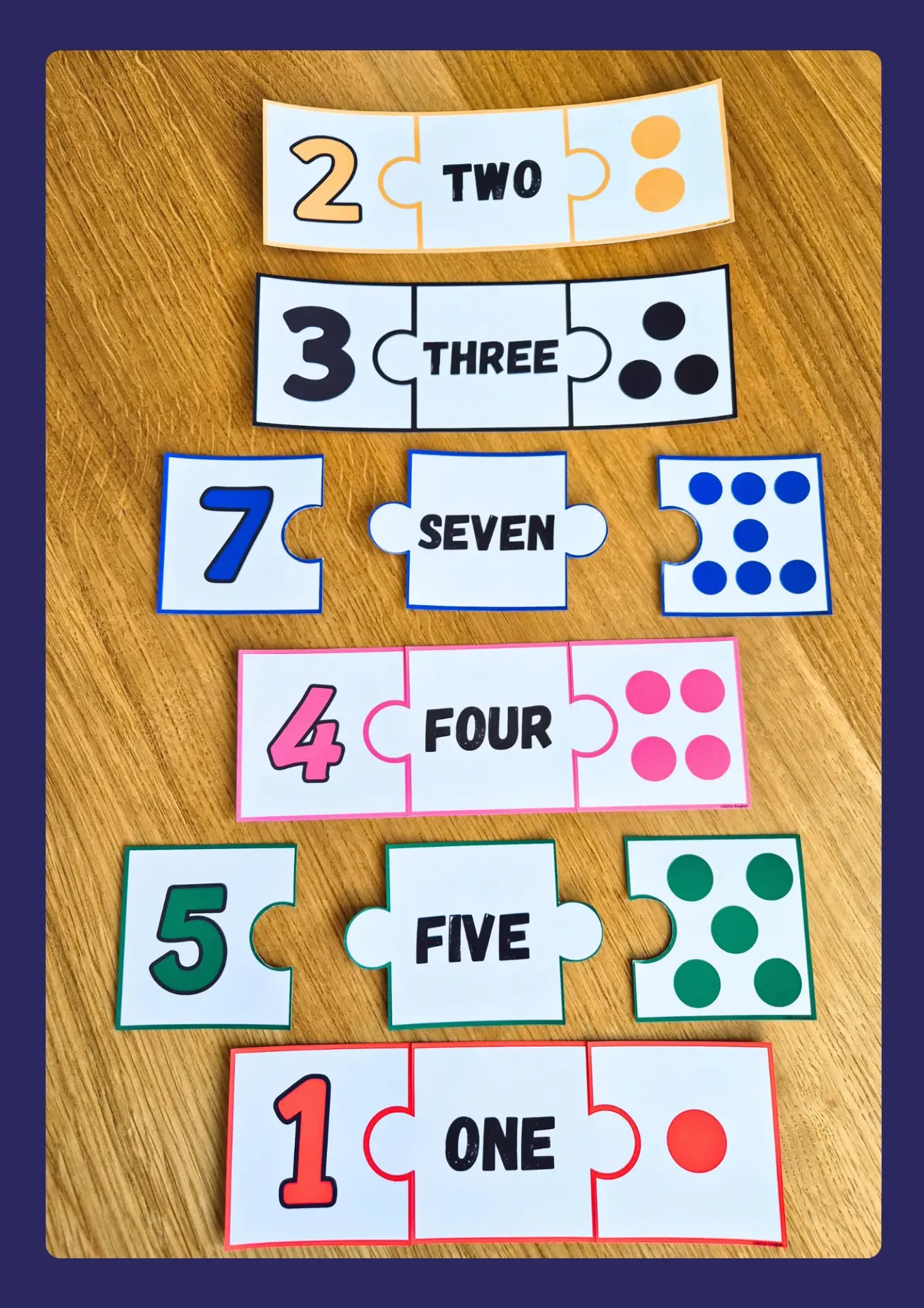 Skládačka s čísly - počítání do 10