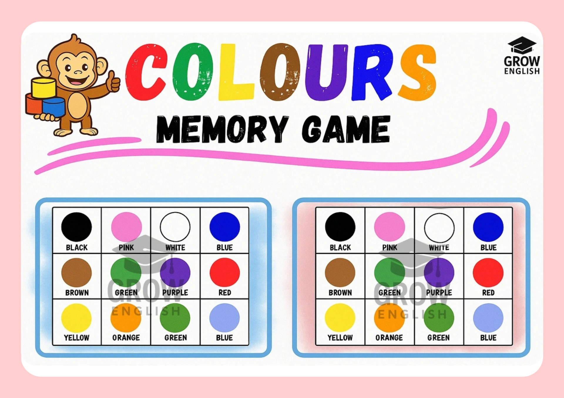 Pexeso Barvy - Colours memory game