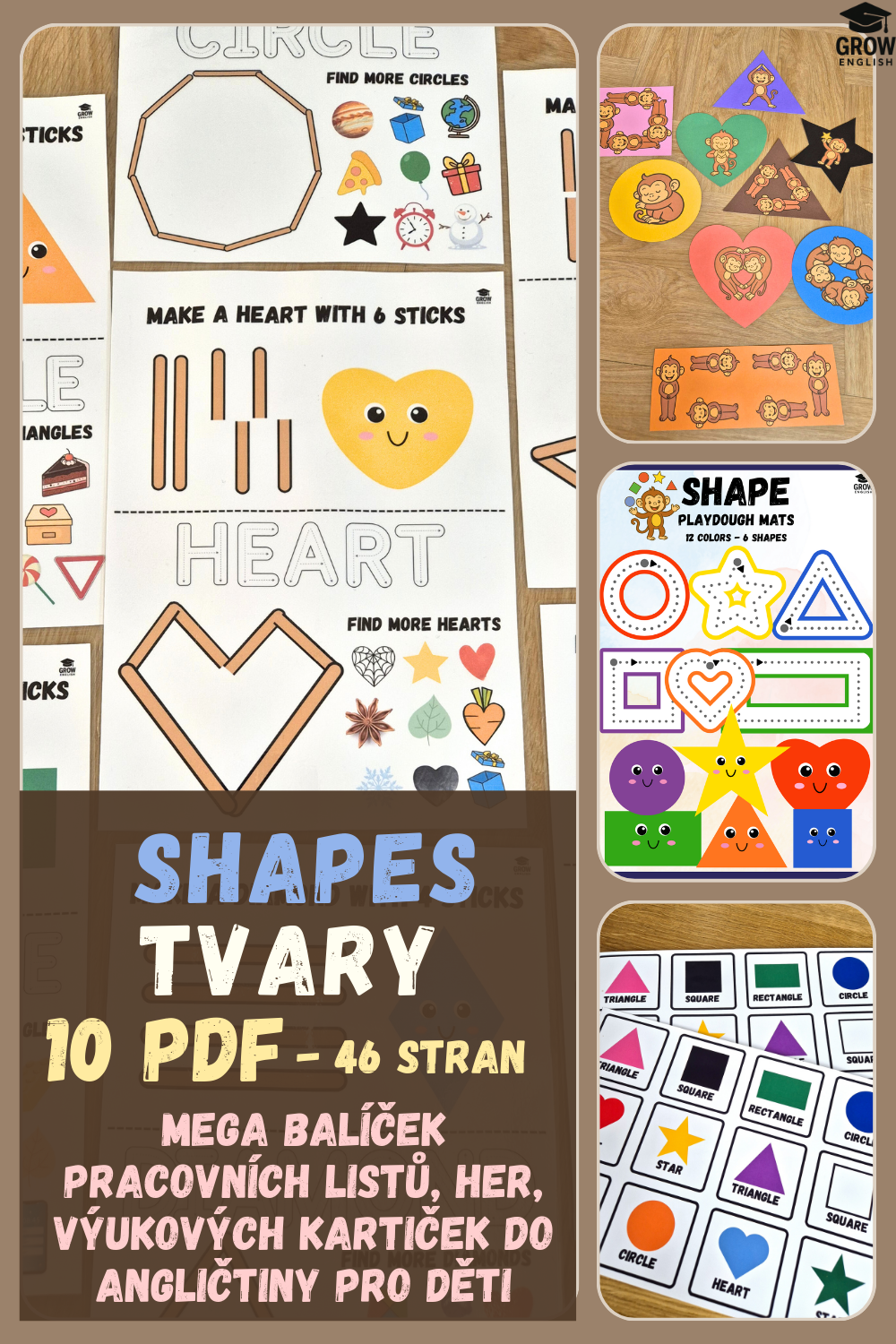 Tematická sada TVARY - SHAPES 