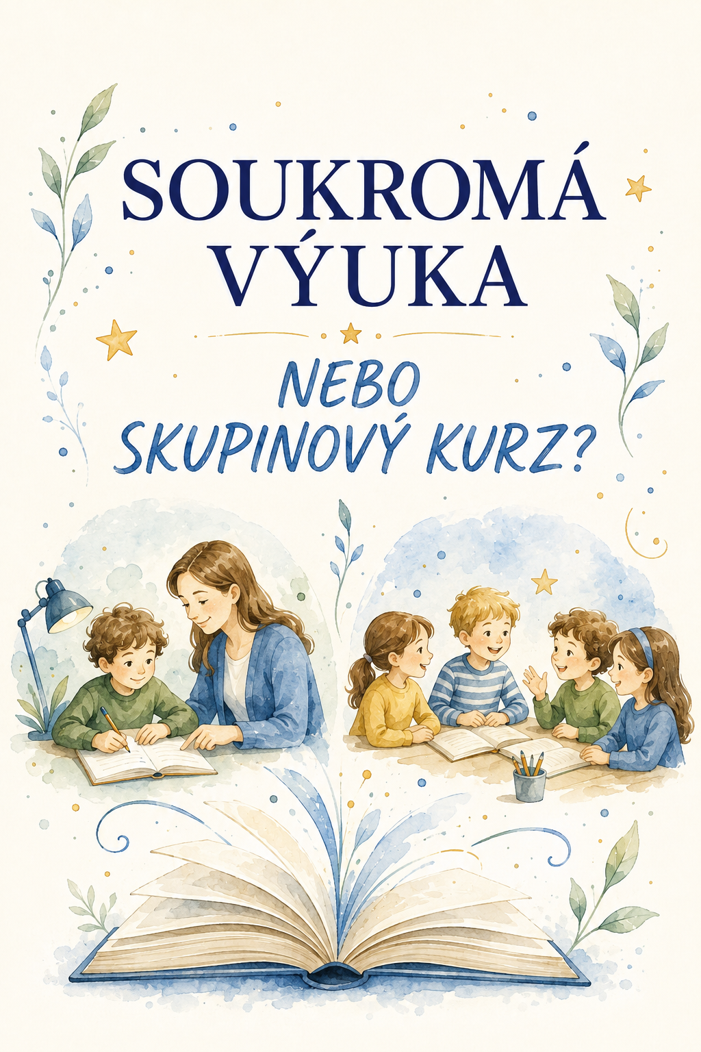 Soukromá výuka nebo skupinový kurz angličtiny pro děti – porovnání individuální a skupinové výuky.