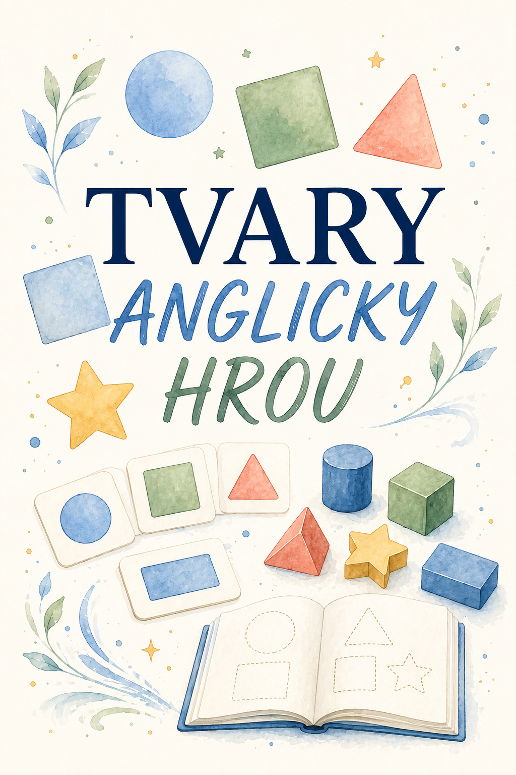 Tvary anglicky hrou – výuka shapes pro děti pomocí kartiček, her a pracovních listů.