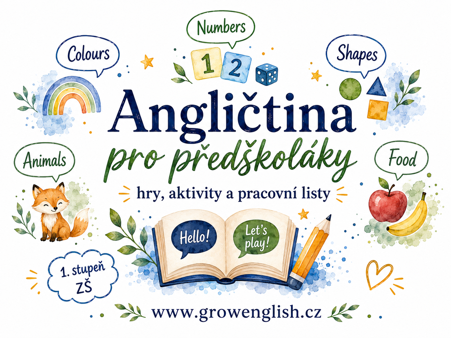 Angličtina pro předškoláky – hry, aktivity a pracovní listy z angličtiny pro děti